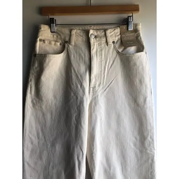 New Madewell The Curvy '90s Straight Jean Ivory Size W28 Tall - Picture 2 of 16